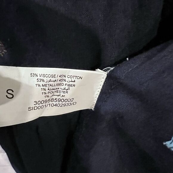 Bombay Paisley Babydoll Dress Embroidered Floral Puff Sleeve Size Small Boho - Picture 7 of 9